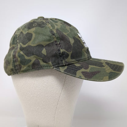 Adidas Baseball Cap Green One Size Camo Embroidered Trefoil Logo Adjustable Hat