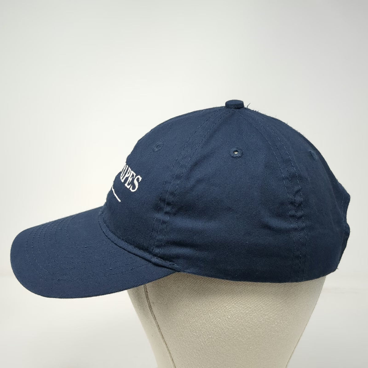 Port & Company Baseball Cap Blue One Size Pinstripes Bocce Bowling Strapback Hat