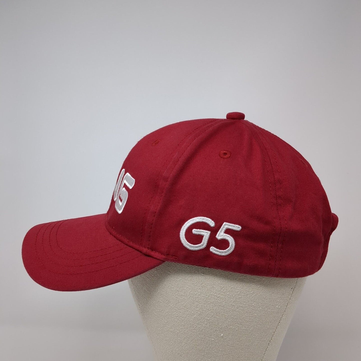PING G5 Slideback Golf Hat Red One Size Adjustable Embroidered 6 Panel Cotton