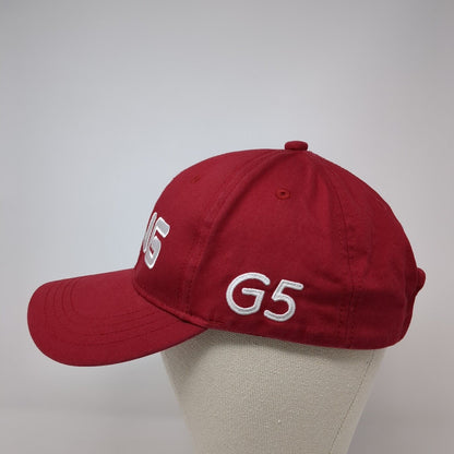PING G5 Slideback Golf Hat Red One Size Adjustable Embroidered 6 Panel Cotton