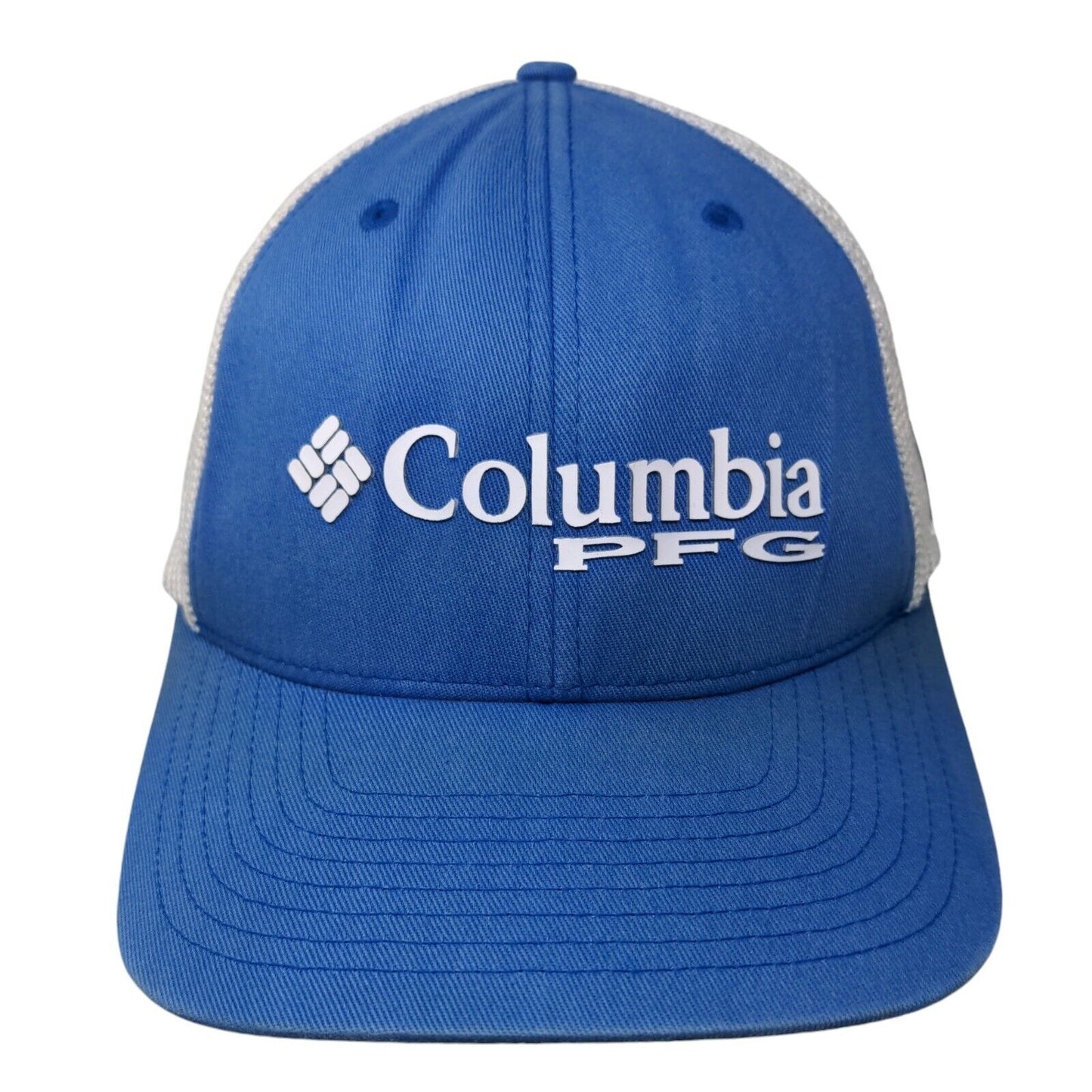 Columbia PFG Fitted Mesh Back Trucker Hat Blue Small/Medium Colorblock