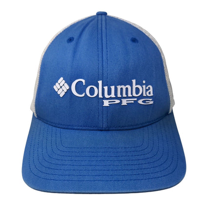 Columbia PFG Fitted Mesh Back Trucker Hat Blue Small/Medium Colorblock