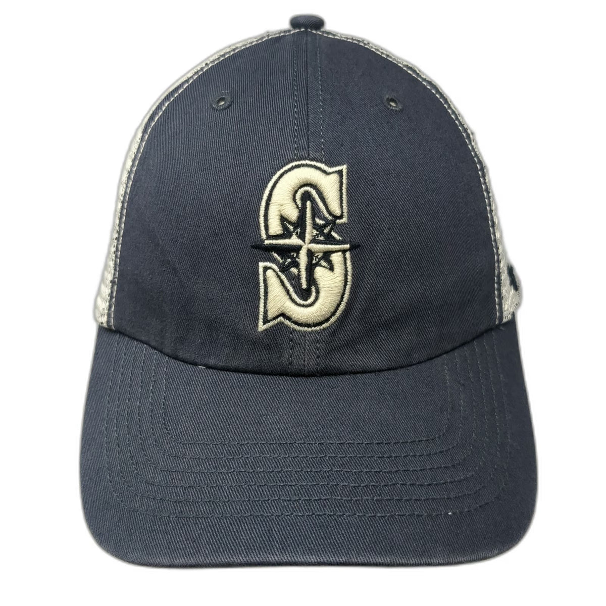 Seattle Mariners MLB '47 Baseball Cap Blue White One Size Hat Mesh Back Stretch