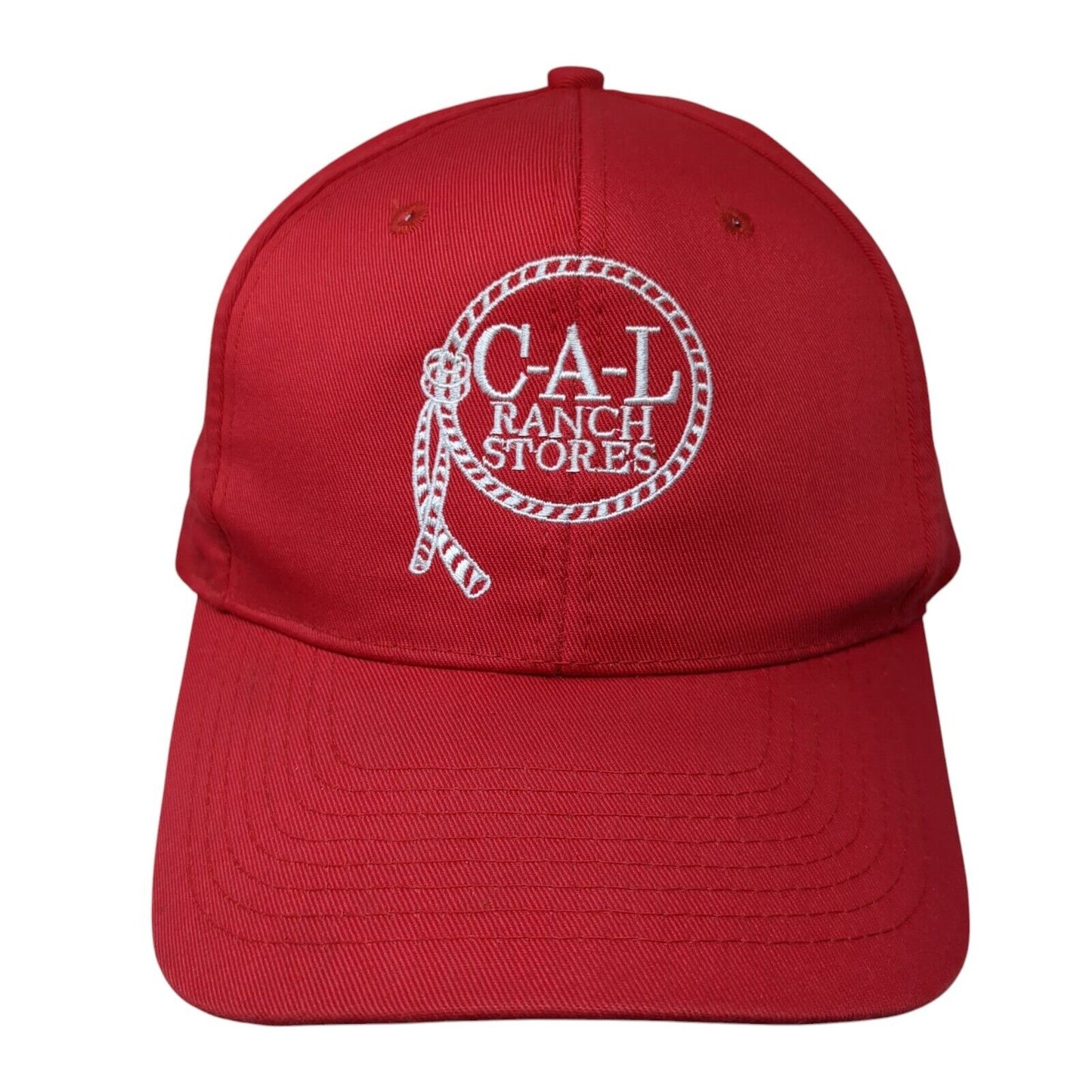 C-A-L Ranch Stores 45 Years Snapback Hat Red One Size Adjustable Nissun
