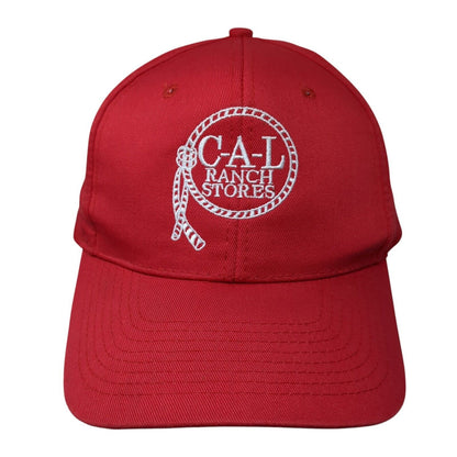 C-A-L Ranch Stores 45 Years Snapback Hat Red One Size Adjustable Nissun