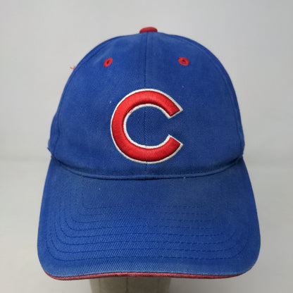 Unbranded Men's Strapback Hat Blue Adjustable Embroidered Chicago Cubs Logo