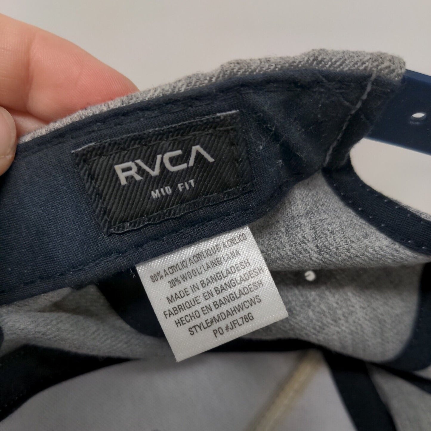 RVCA Snapback Hat Multicolor One Size Mid Fit Adjustable Embroidered 6 Panel
