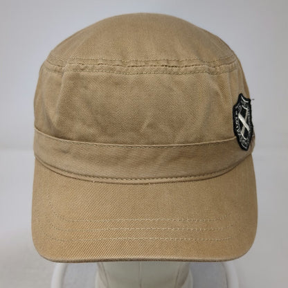 Old Navy Army Cap Brown XL Cotton Side Patch Shield Logo Regiment Military Hat