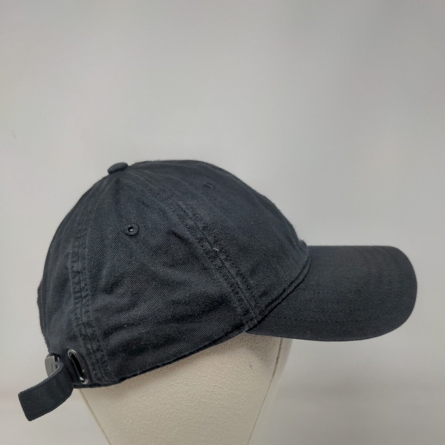 Nautica Slideback Hat Black One Size Adjustable Embroidered Logo 6 Panel