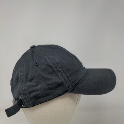 Nautica Slideback Hat Black One Size Adjustable Embroidered Logo 6 Panel