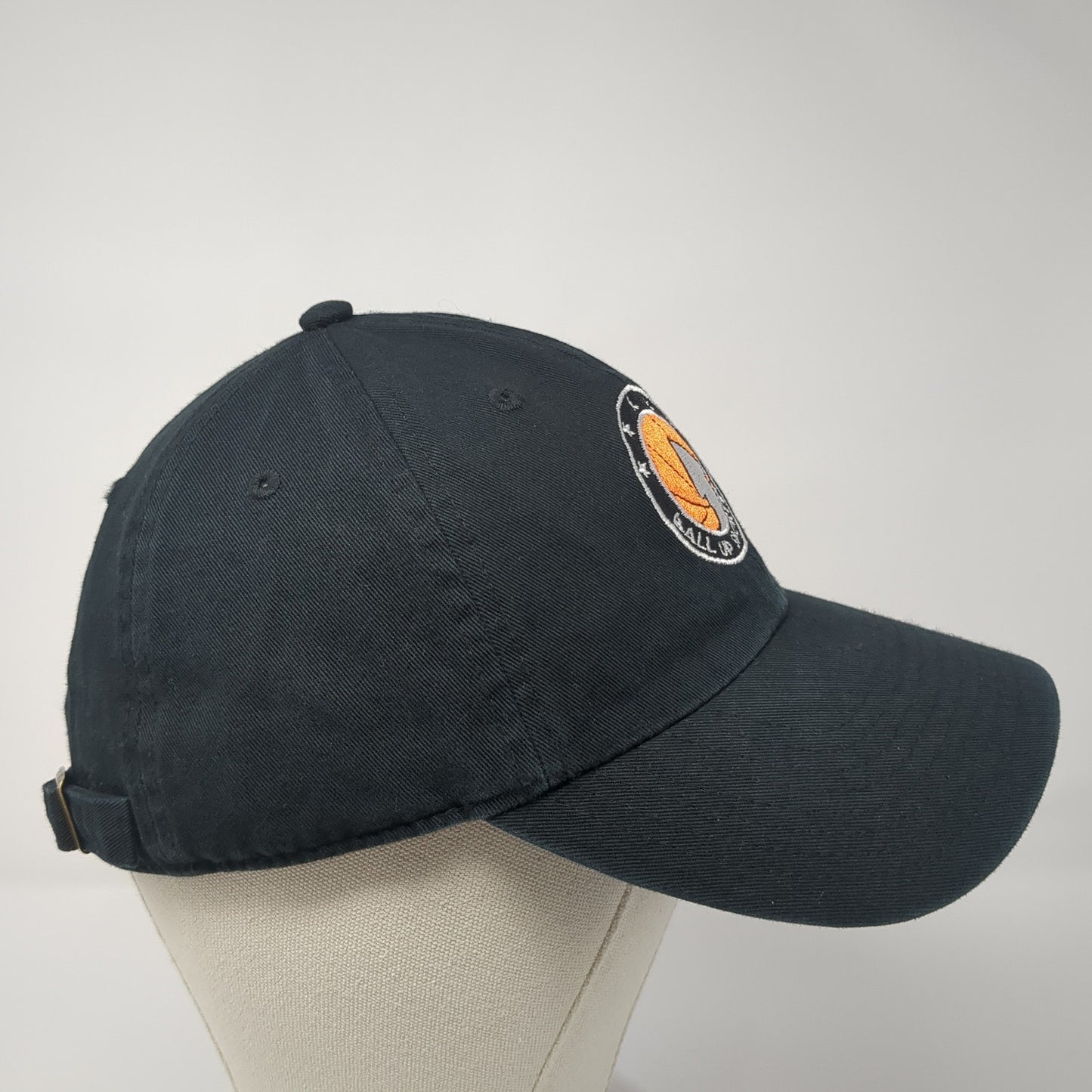 Ball Up Sporting Slideback Hat Black One Size Adjustable Embroidered