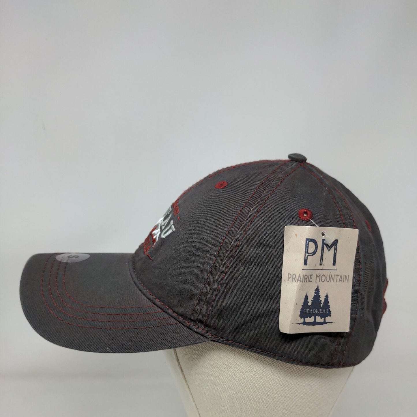 Prairie Mountain Slideback Hat Gray Small Embroidered Juneau Alaska Logo W/Tags