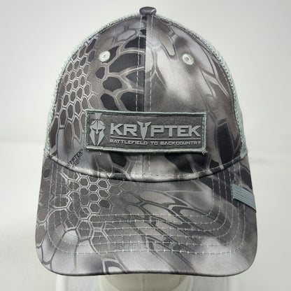 Kryptek Trucker Hat Gray Camo One Size Snapback Patch American Flag Mesh Back