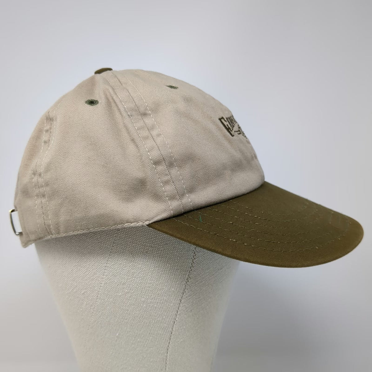 Fairway Blues Baseball Cap Beige Brown One Size Strapback Green Underbrim Golf