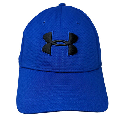 Under Armour Fitted Hat Blue L/XL Breathable Embroidered Vented Holes 6 Panel