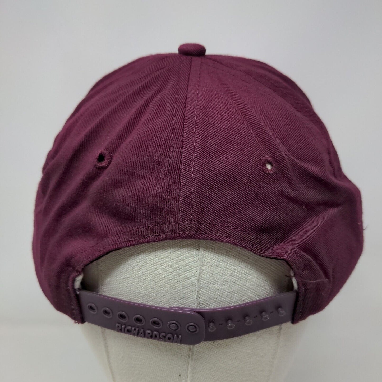 HYL Baseball Snapback Hat Red Burgundy M/L Embroidered Richardson