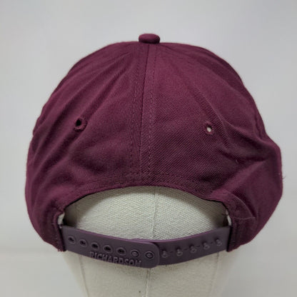 HYL Baseball Snapback Hat Red Burgundy M/L Embroidered Richardson