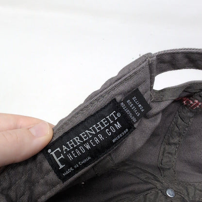 Off The Grid Slideback Hat Gray One Size Adjustable Embroidered Fahrenheit