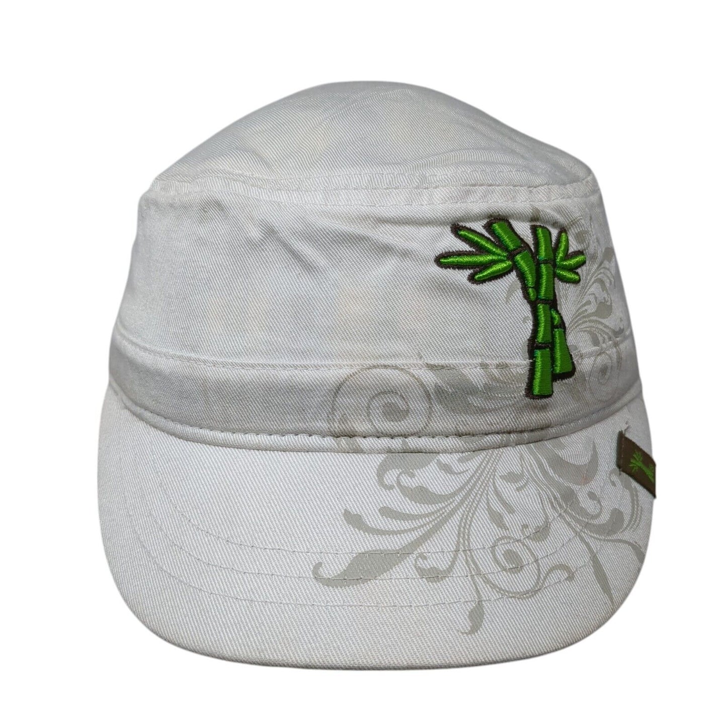 Cariloha Bamboo Slideback Army Hat White One Size Adjustable Pocket