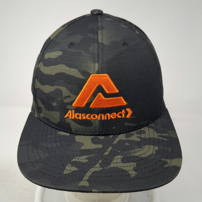 Pacific Headwear Snapback Black Camo One Size Cordura Alasconnect Tech Logo Hat