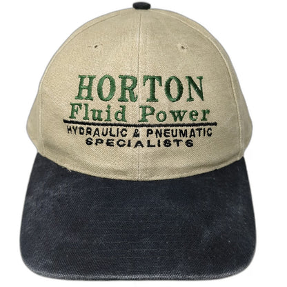 Horton Fluid Power Hydraulic Pneumatic Beige Baseball Cap One Size Slideback Hat