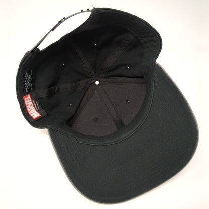 Spider-Man Snapback Hat Black One Size Adjustable Embroidered 6 Panel Marvel