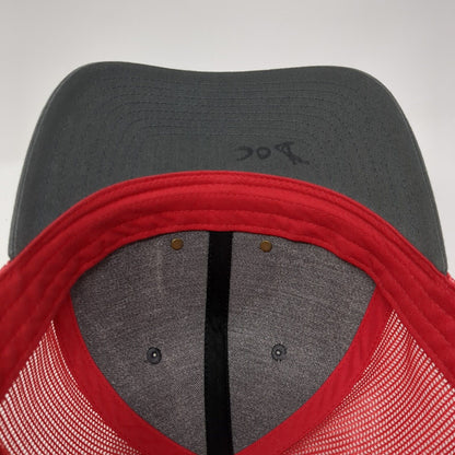 NFD Leather Patch Snapback Mesh Back Trucker Hat Multicolor One Size