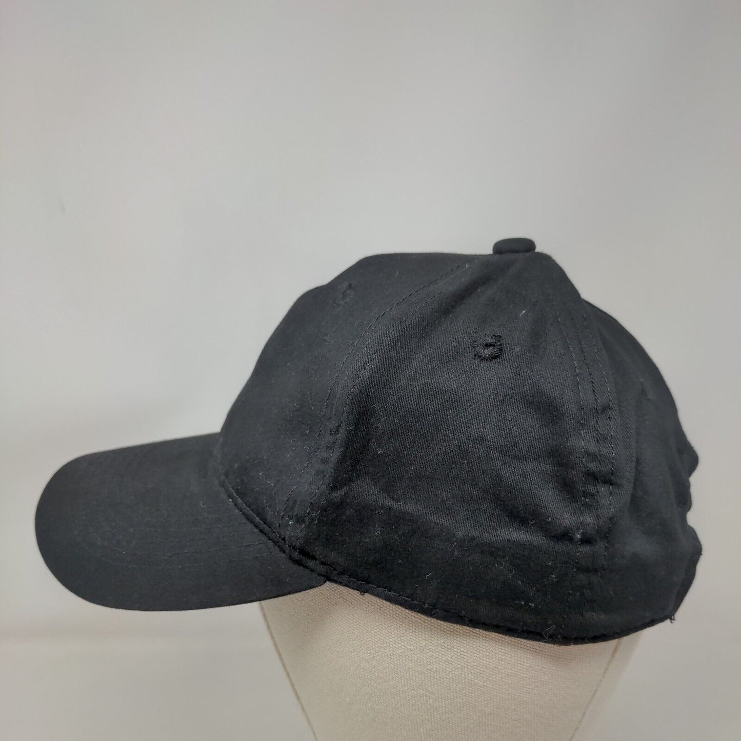 George Strapback Hat Solid Black One Size Adjustable 6 Panel Blank