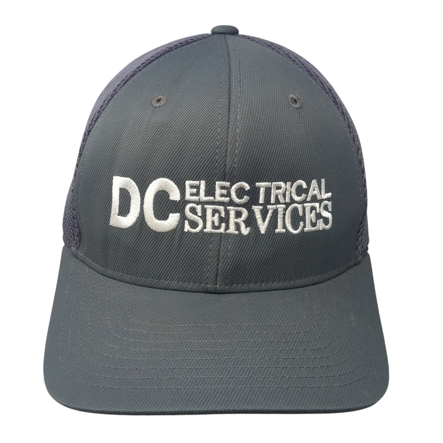 DC Electrical Services Fitted Baseball Cap Gray XL Embroidered Flexfit Yupoong
