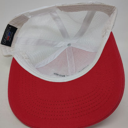 Cap America Trucker Hat Red White OSFM Los Rios River Runners Taos New Mexico