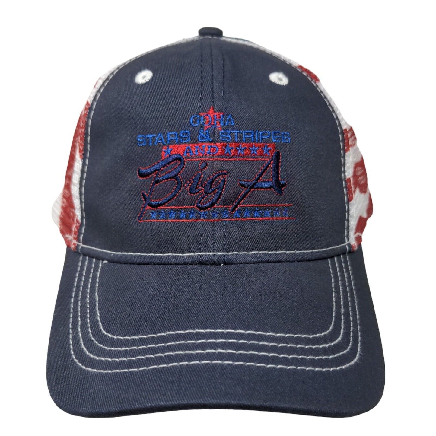 Gqha Stars and Stripes and Big A Strapback Trucker Hat Multicolor OSFA Patriotic