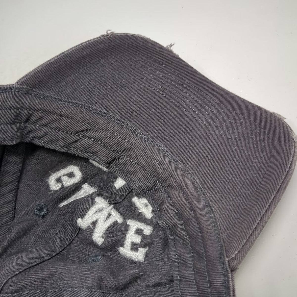 Express Baseball Cap Gray One Size Game Day Distressed Frayed Bill Cotton Hat