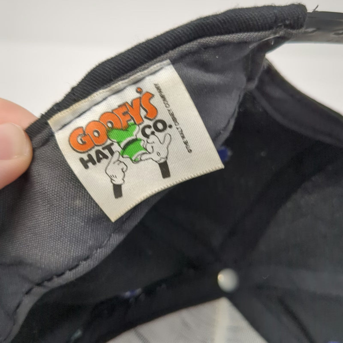 Goofy's Hat Co. Snapback Black One Size Disney Character Graphic Made USA Hat