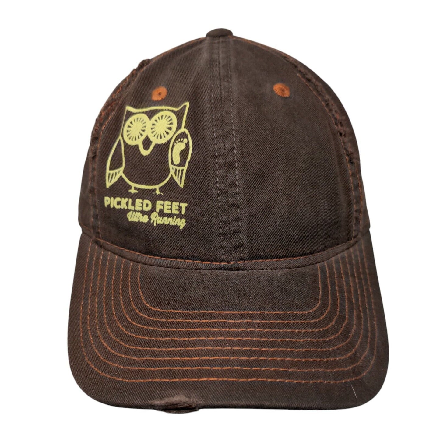 Pickled Feet Ultra Running Strapback Hat Brown One Size Adjustable District