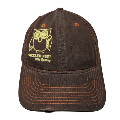 Pickled Feet Ultra Running Strapback Hat Brown One Size Adjustable District