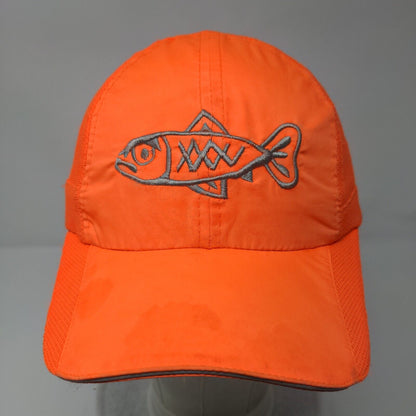 Fish Strapback Hat Orange One Size Adjustable Embroidered Cancun