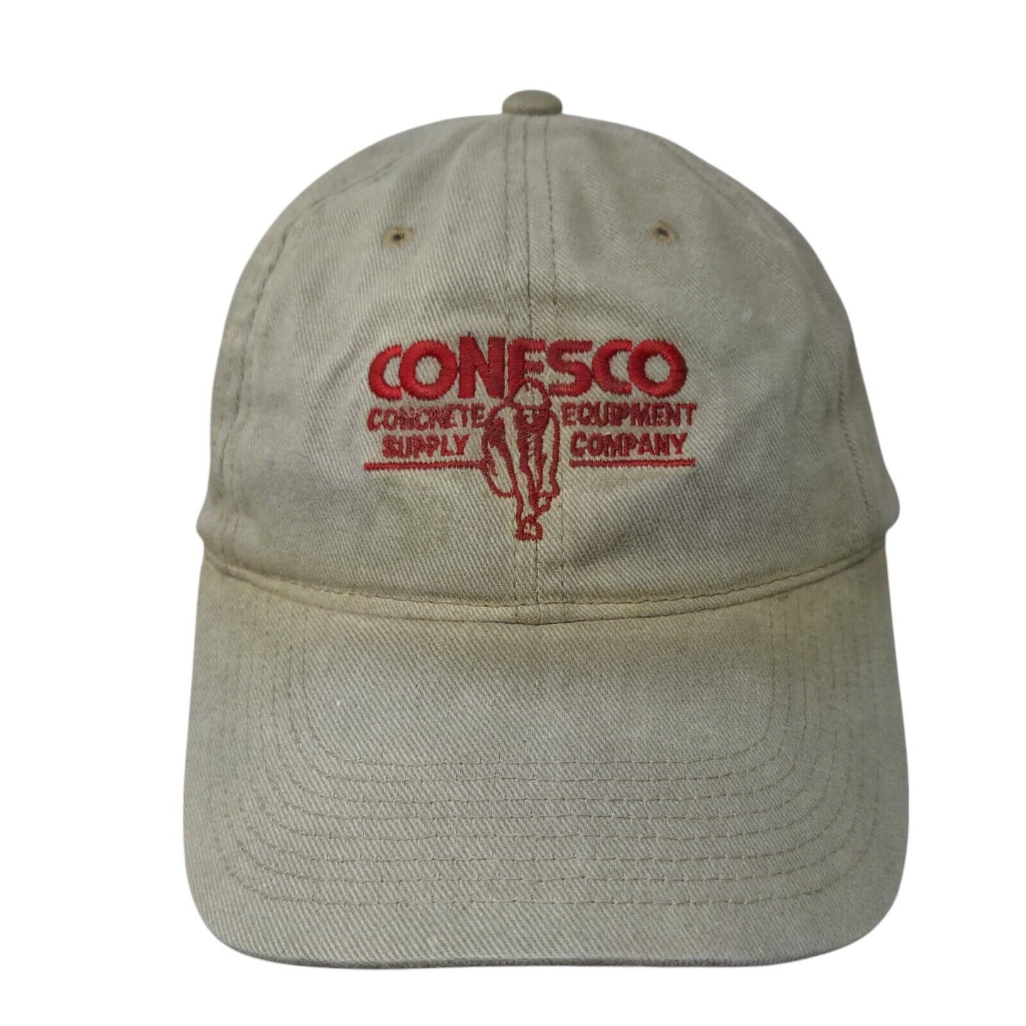 Conesco Snapback Hat Tan OSFA Embroidered Symons Steel Forms 6 Panel