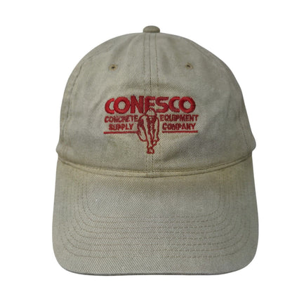Conesco Snapback Hat Tan OSFA Embroidered Symons Steel Forms 6 Panel