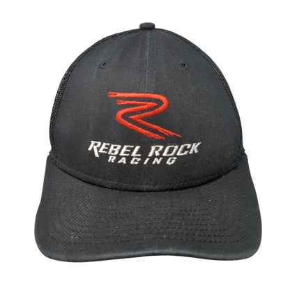 Rebel Rock Racing Snapback Trucker Hat Black One Size Solid New Era