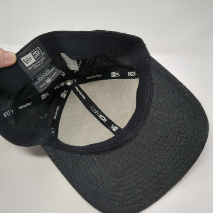 Quiksilver Fitted Hat Black One Size Stretch Fit Embroidered New Era