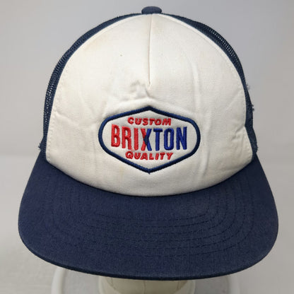 Brixton Trucker Hat Blue One Size Custom Quality Patch Snapback Mesh Back Cap