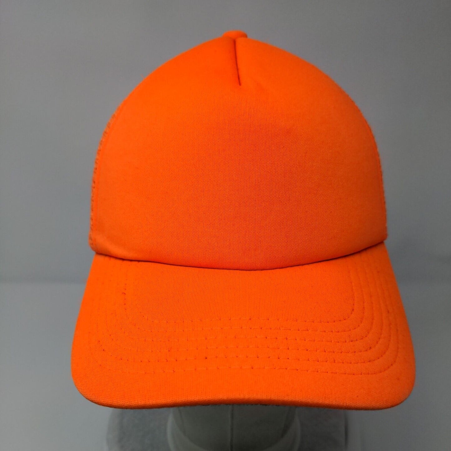 George Snapback Mesh Back Trucker Hat Orange One Size Solid Blank