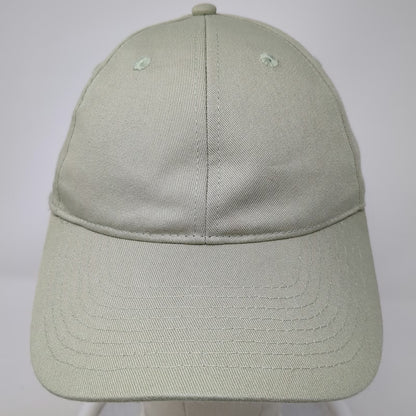 H&M Baseball Cap Green OSFM Plain Cotton Adjustable Slideback Hat Solid Blank