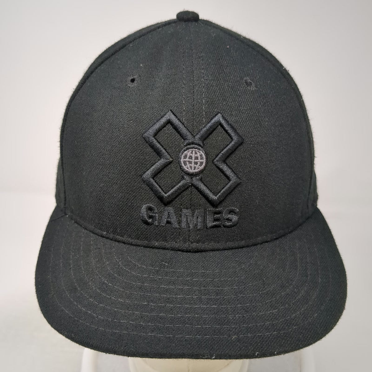 New Era X Games Black Snapback Hat One Size Flat Brim Structured Globe Logo
