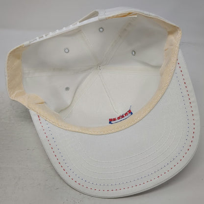 Kap King 5 Panel White Hat Snapback ABS Vandervegt Dairy Red Blue Rope Vintage