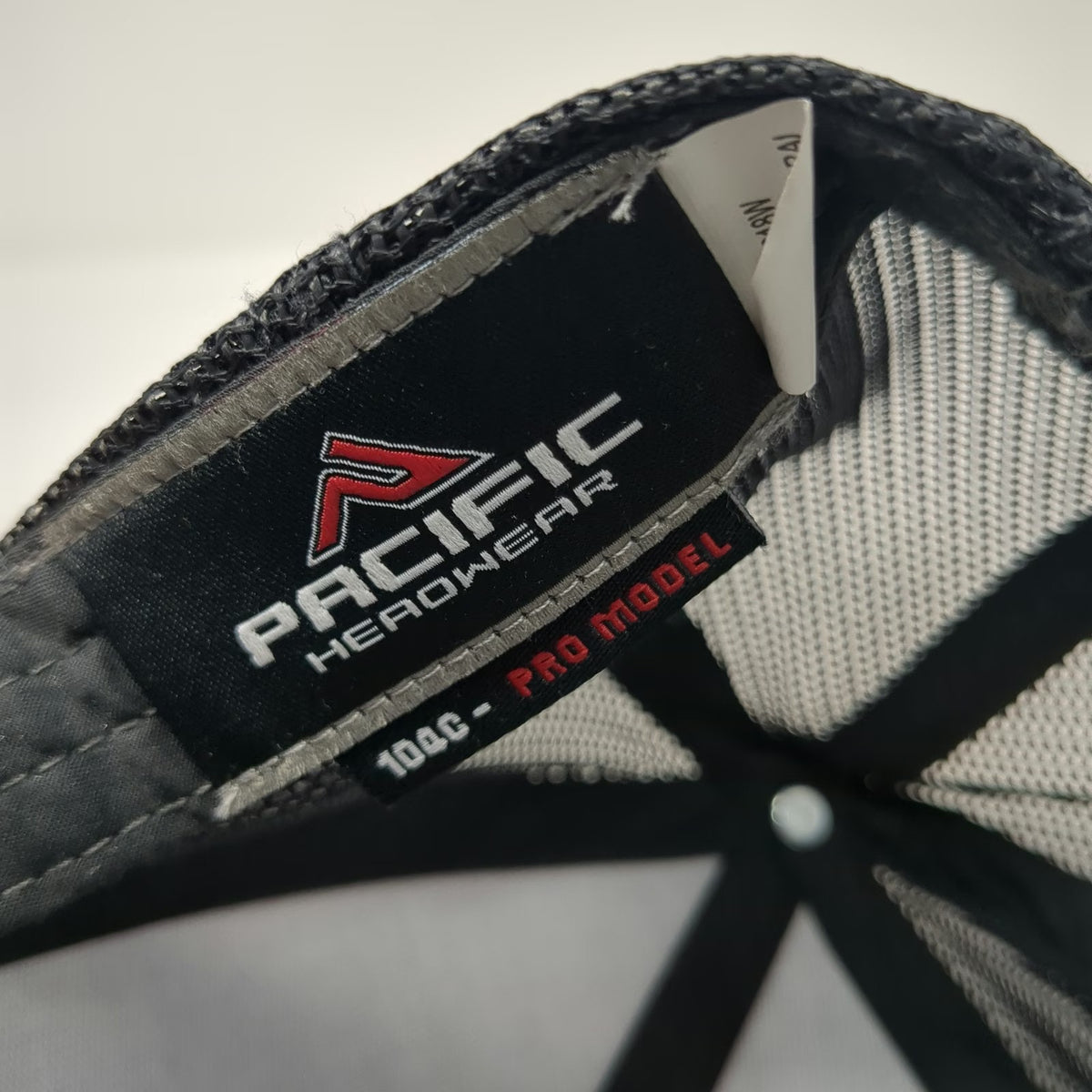 Pacific Headwear Trucker Hat Gray One Size Snapback Lasher Enterprises Logo Mesh