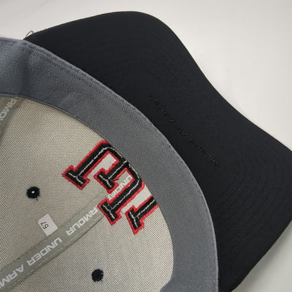 Utah Utes NCAA Under Armour Hat White Black Red S Interlocking Logo Stretch Fit