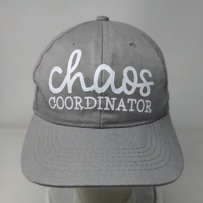Chaos Coordinator Strapback Hat Gray One Size Adjustable Vent Holes