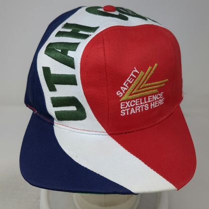 GSI Snapback Blue Red White One Size Utah Copper Safety Excellence Mining Hat