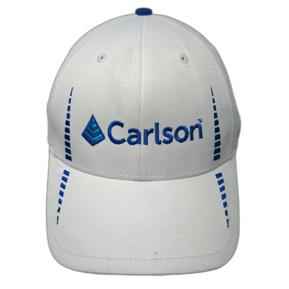 Cap America Golf White Blue Baseball One Size Carlson Logo Sporty Tech Hat